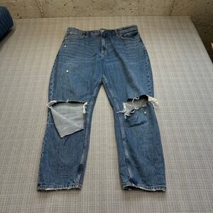 Abercrombie Fitch Skinny High Rise Curve Love Jeans 31 / 12 Short Distressed‎